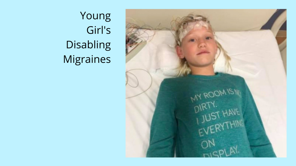 Young girl in hospital bed